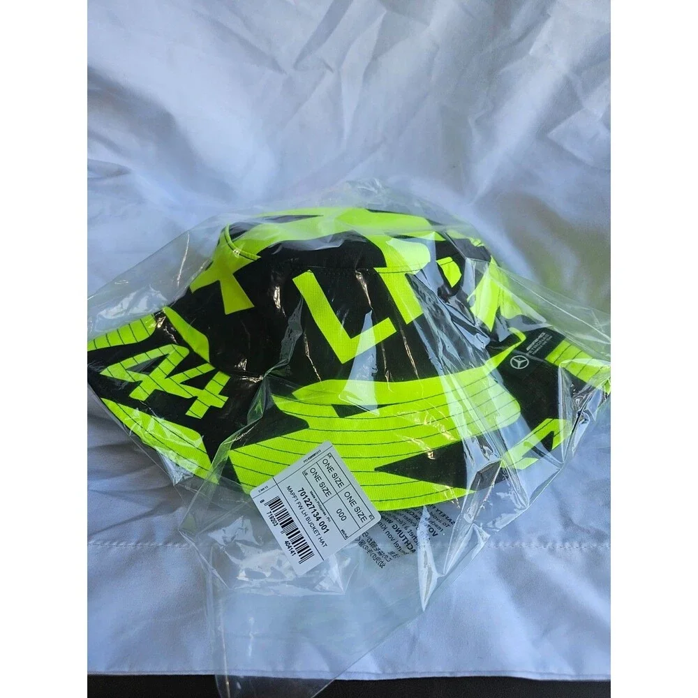 Lewis Hamilton Mercedes-AMG‎ Petronas F1 Team Bucket Hat - Neon Green